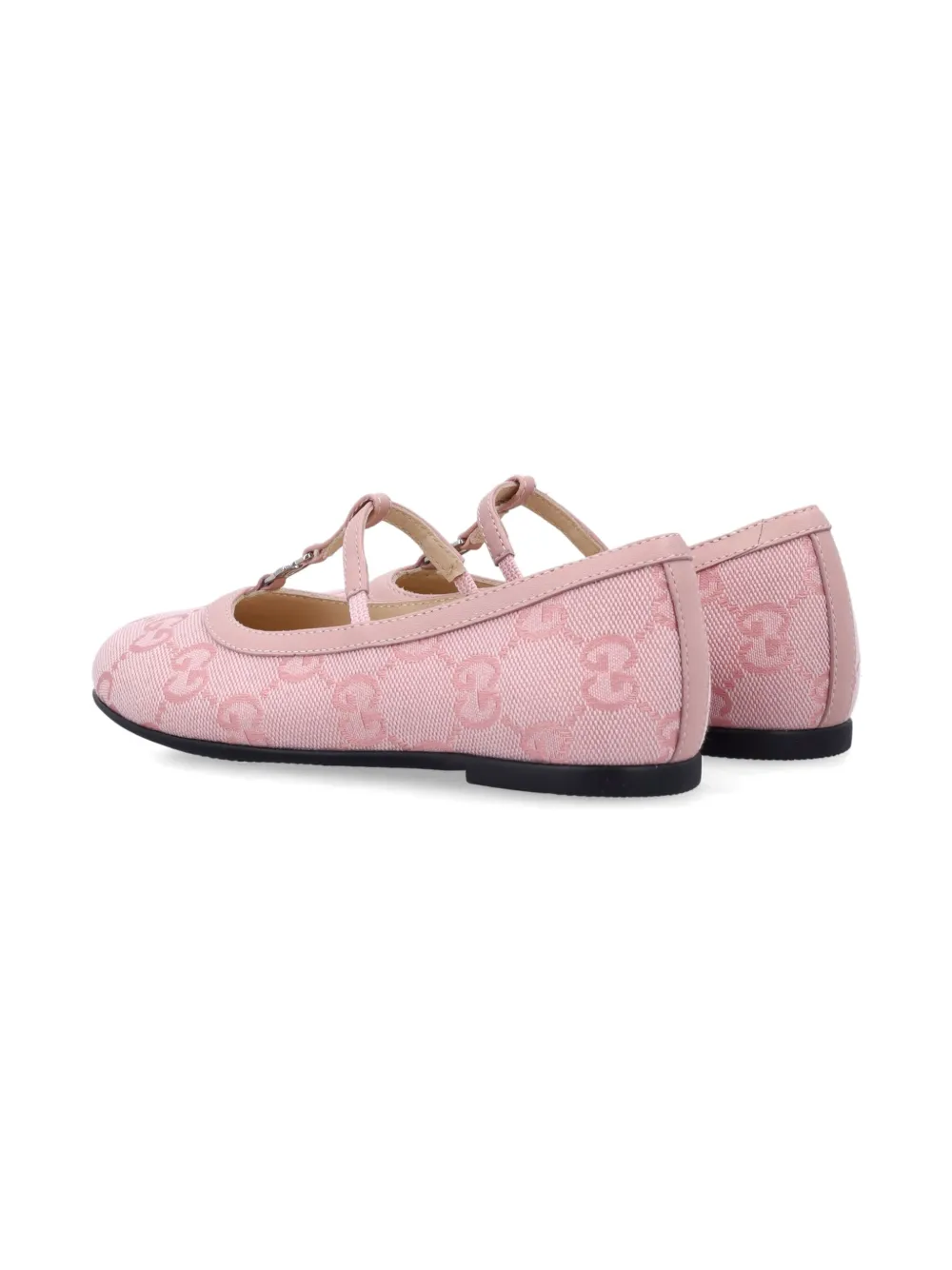 Gucci Kids Double G ballerina shoes Roze