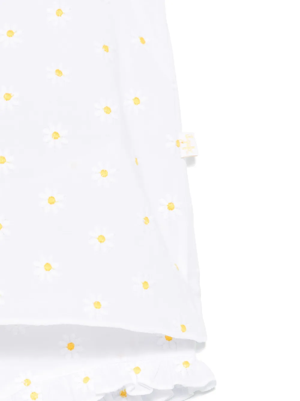Il Gufo Top en shorts met geborduurde bloemen Wit