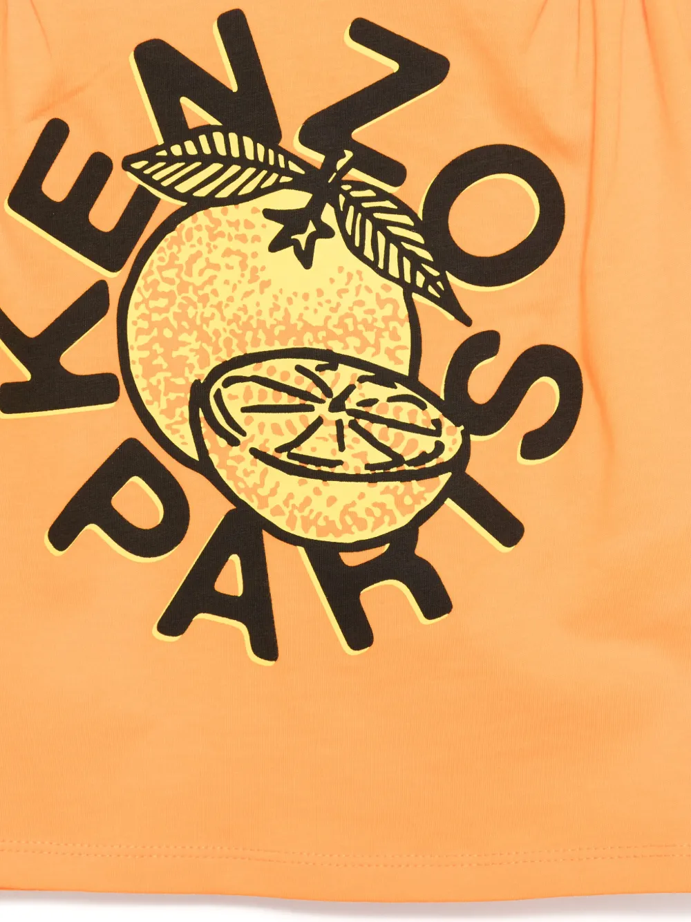 Kenzo Kids T-shirt met grafische print Oranje