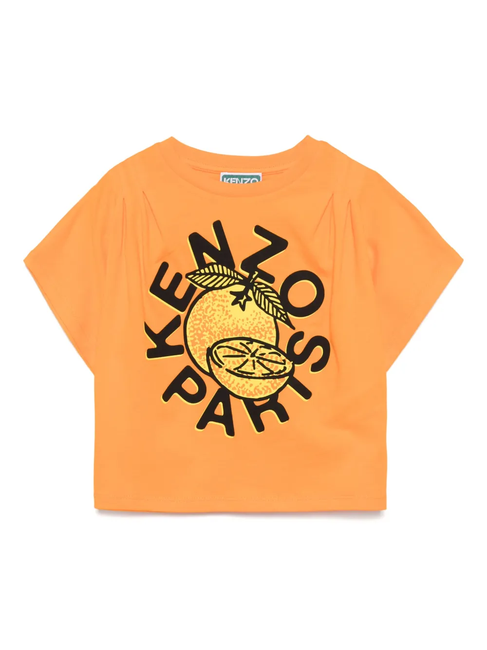 Kenzo Kids T-shirt met grafische print Oranje