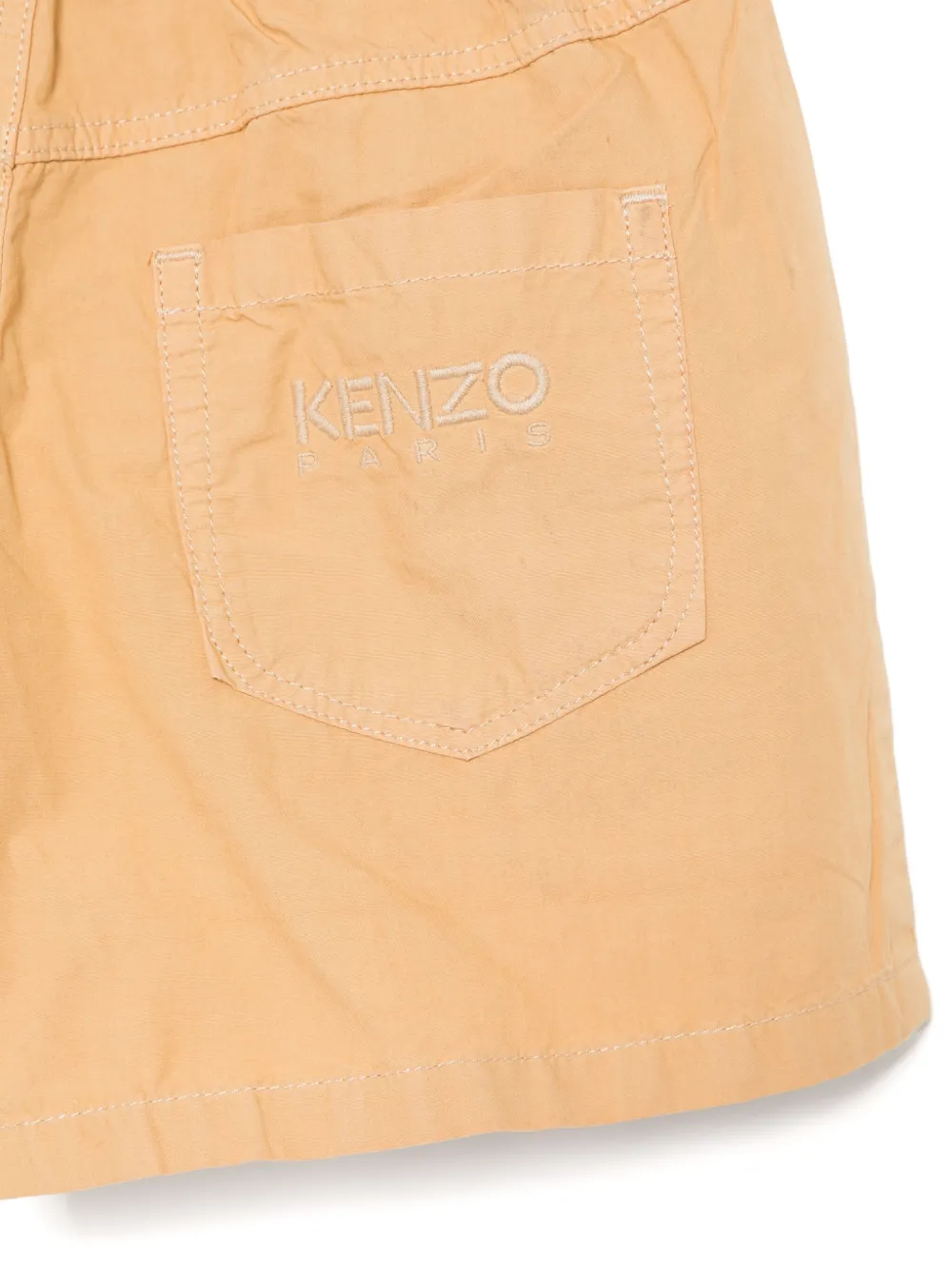 Kenzo Kids Shorts met opgestikte zakken Beige