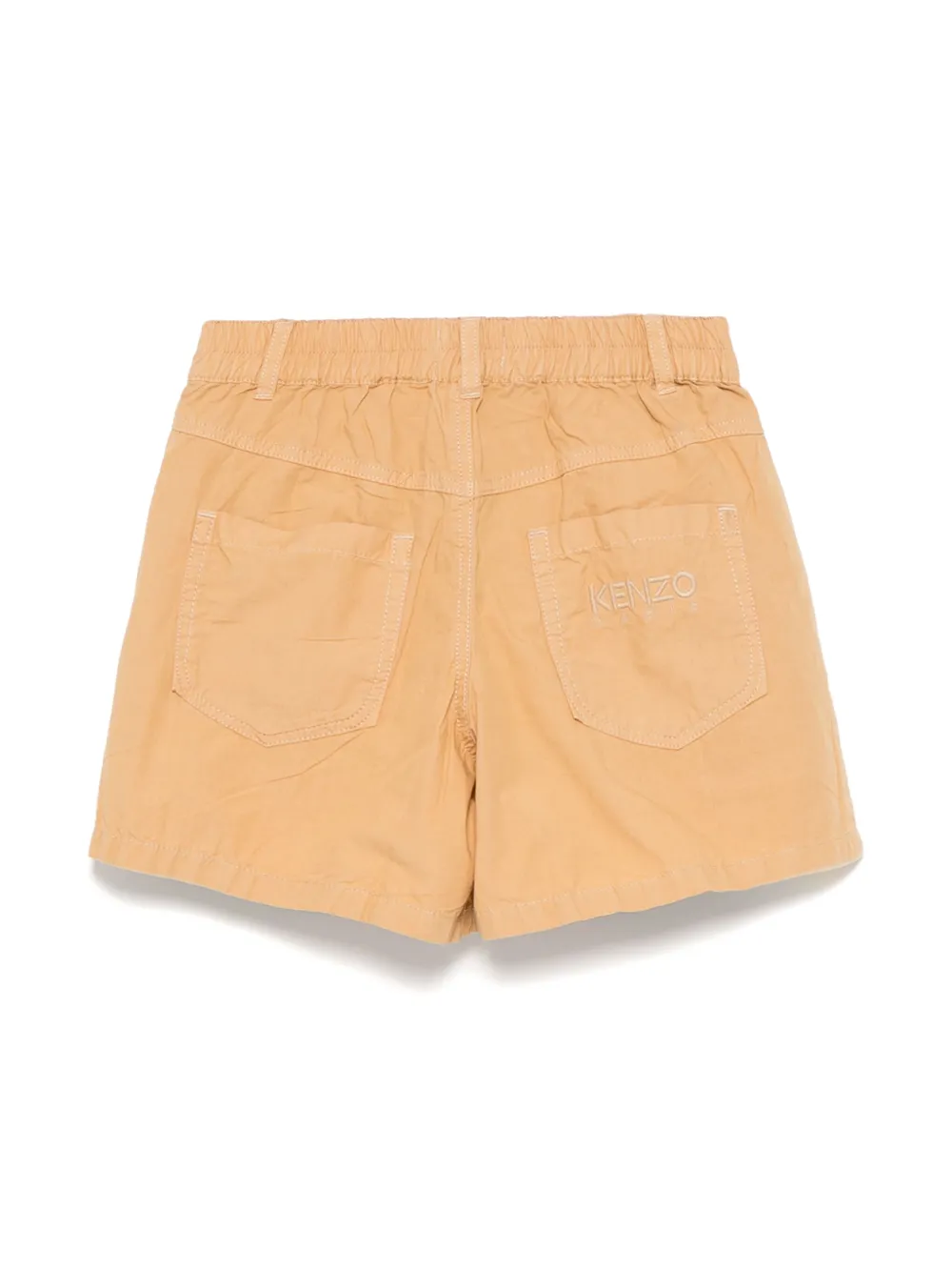 Kenzo Kids Shorts met opgestikte zakken - Beige