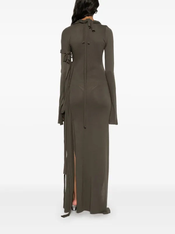 Ottolinger Deconstructed long-sleeve Maxi Dress | Green