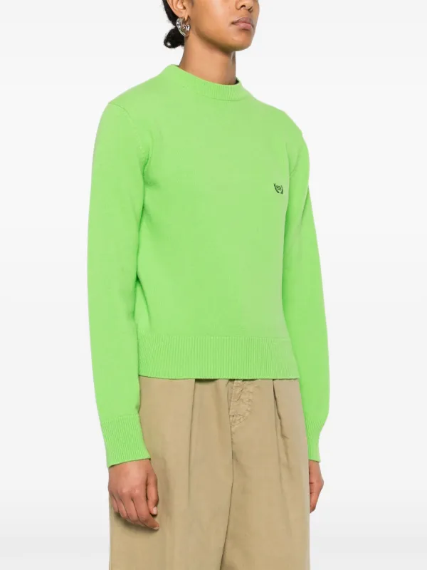 Balenciaga logo-embroiderde Sweater | Green | FARFETCH