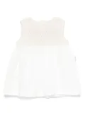 TEDDY & MINOU pointelle knit-detail dress - White