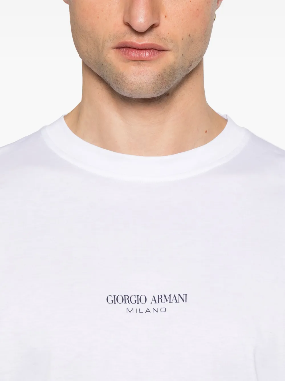 Giorgio Armani T-shirt met logoprint Wit