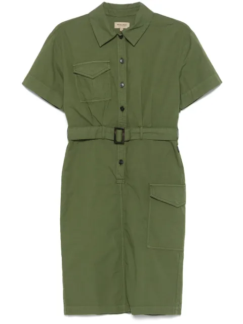 Woolrich vestido camisero con cinturón