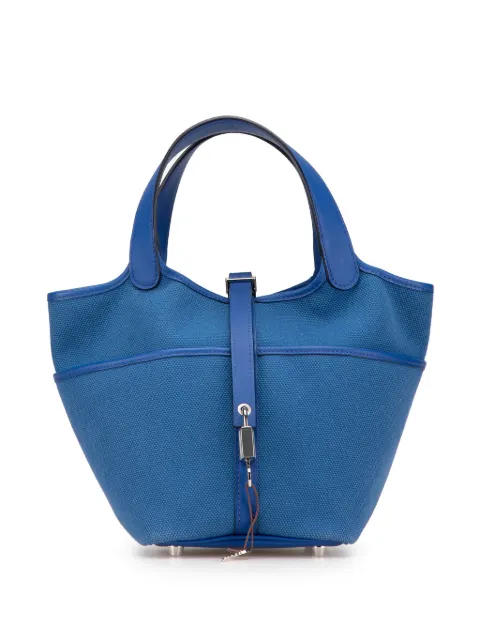 Hermès Pre-Owned 2022 Toile Goeland and Swift Cargo Picotin Lock 18 handbag