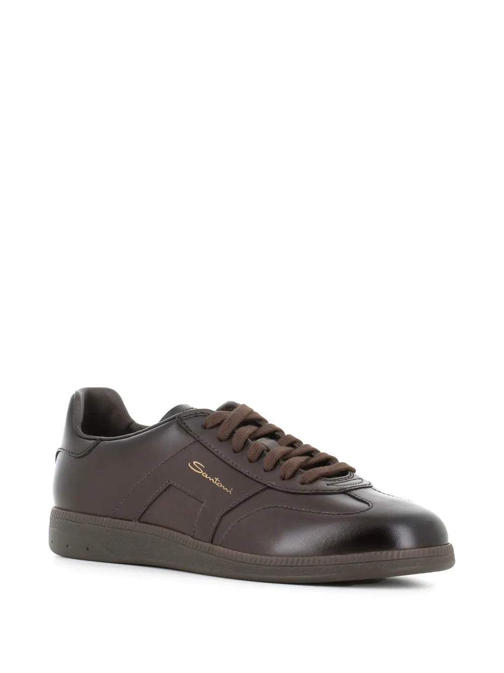 Santoni Leren sneakers Bruin