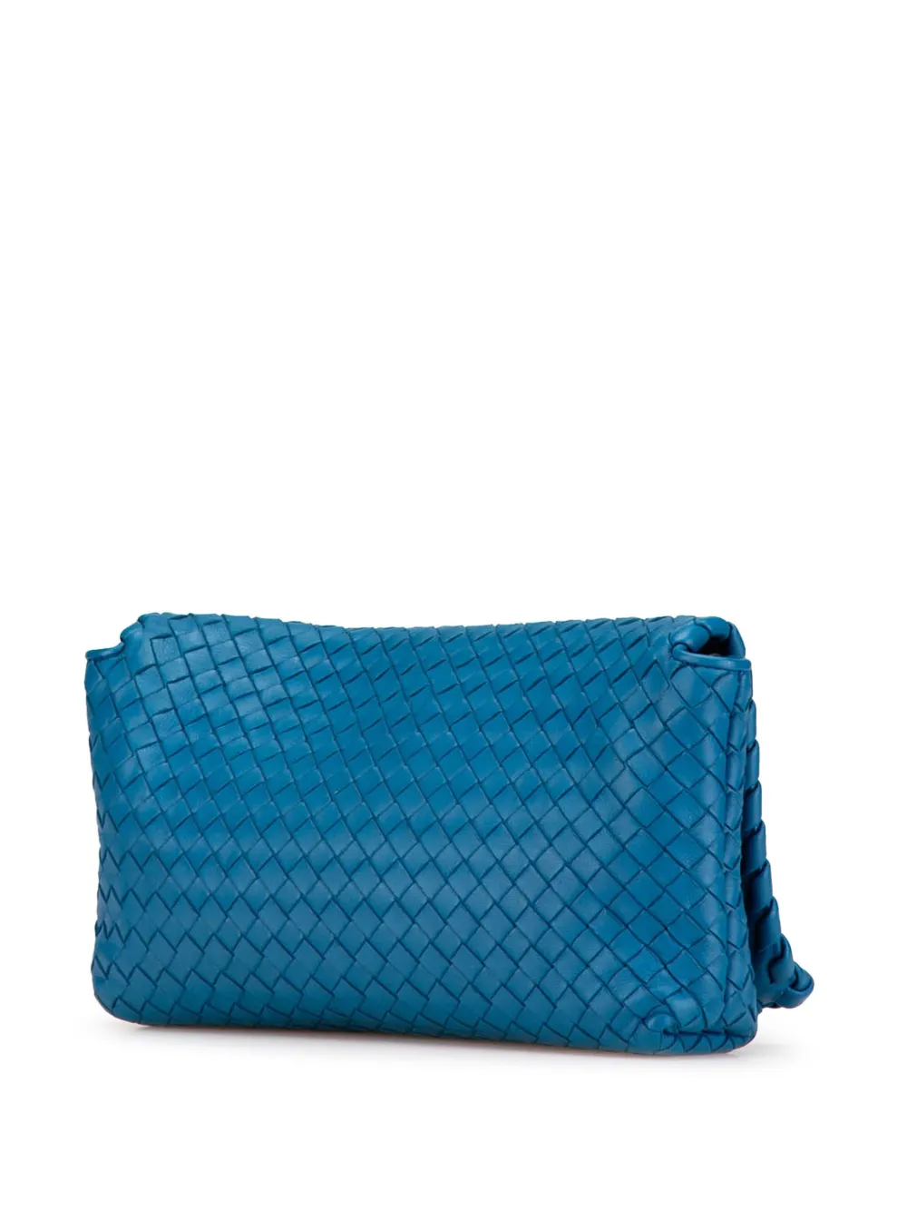 Bottega Veneta Pre-Owned 2012-2024 Nappa Intrecciato Flap crossbodytas - Blauw