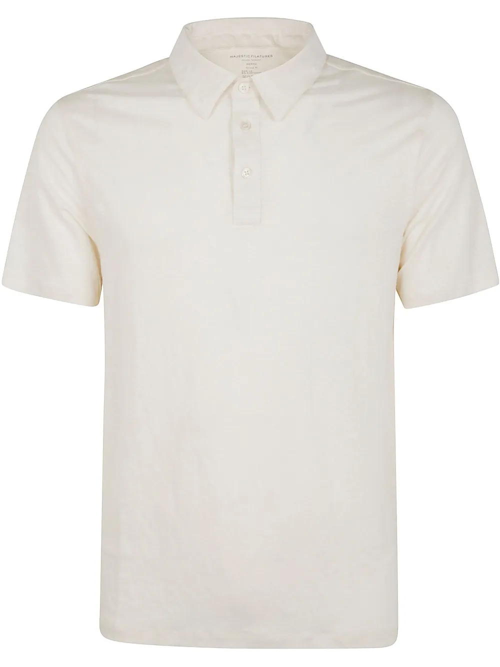 linen-blend polo shirt