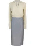 Patrizia Pepe two-tone dress - Grey