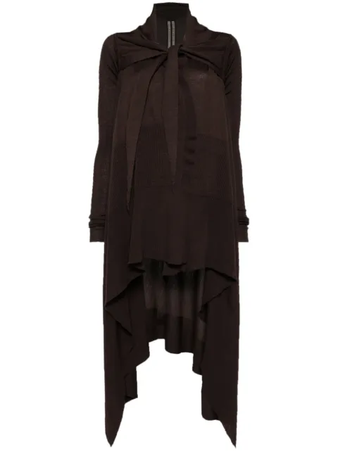 Rick Owens abrigo largo con diseño cruzado