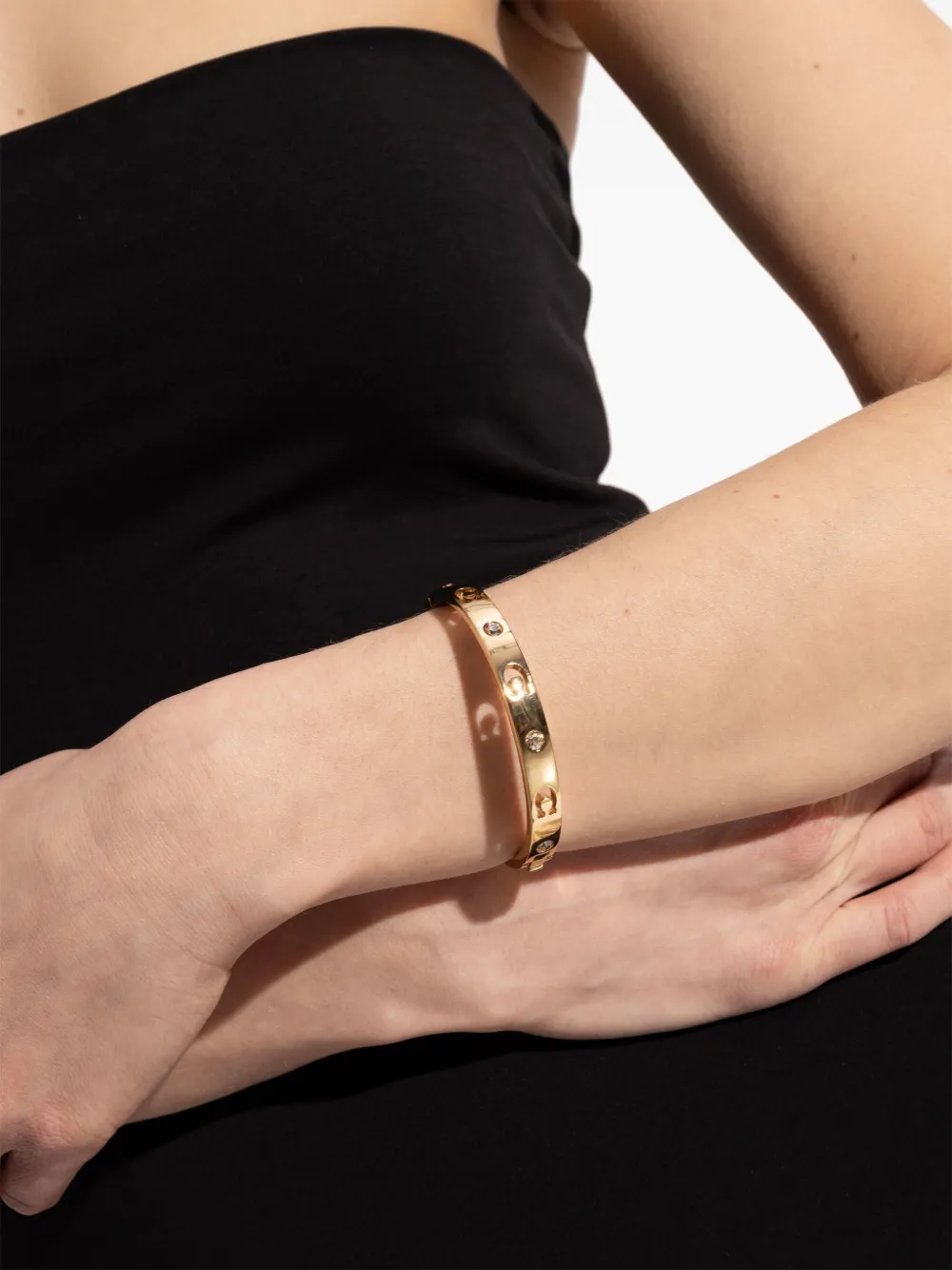 Coach cut out-logo bracelet - Goud