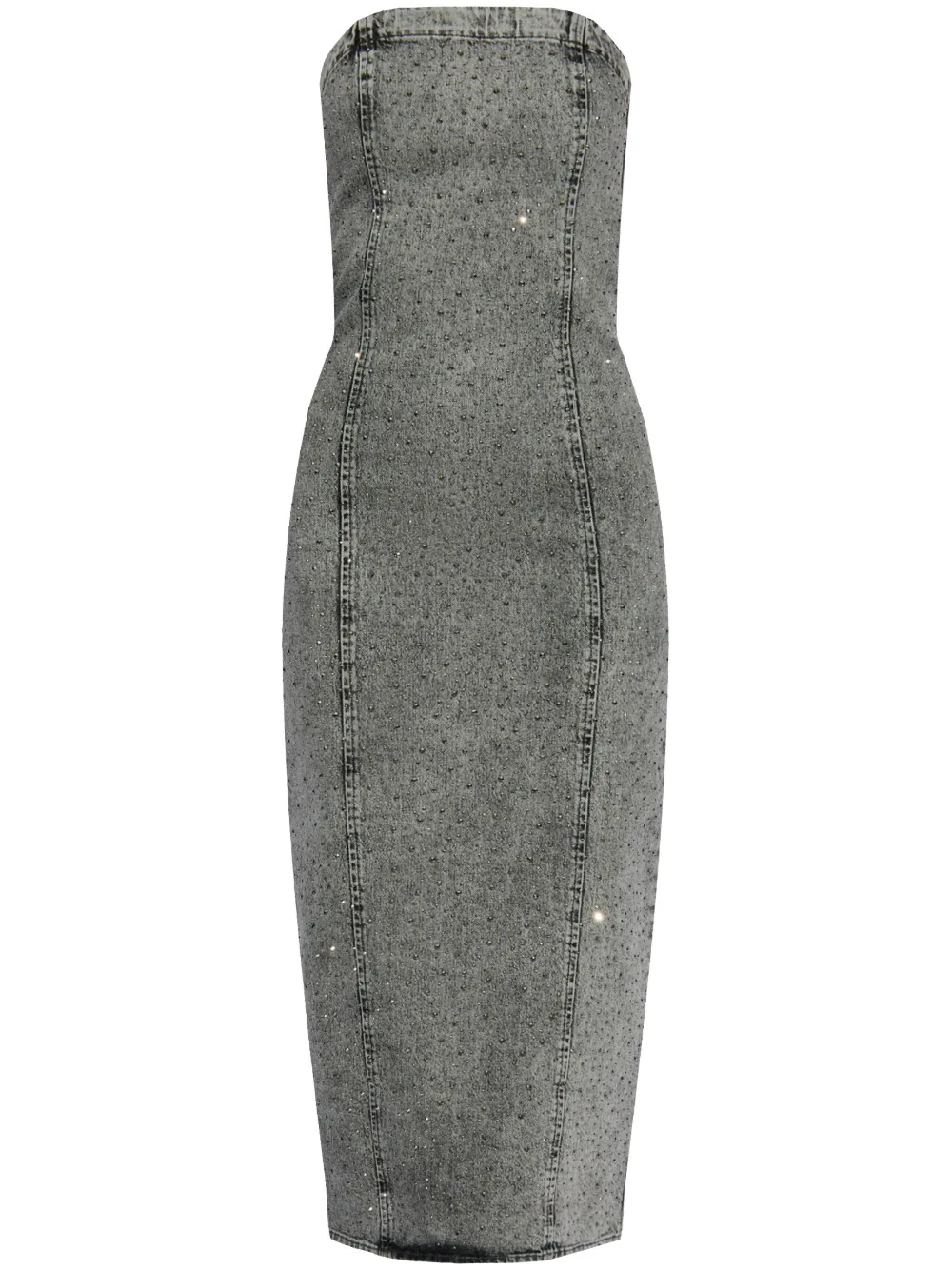 denim midi dress