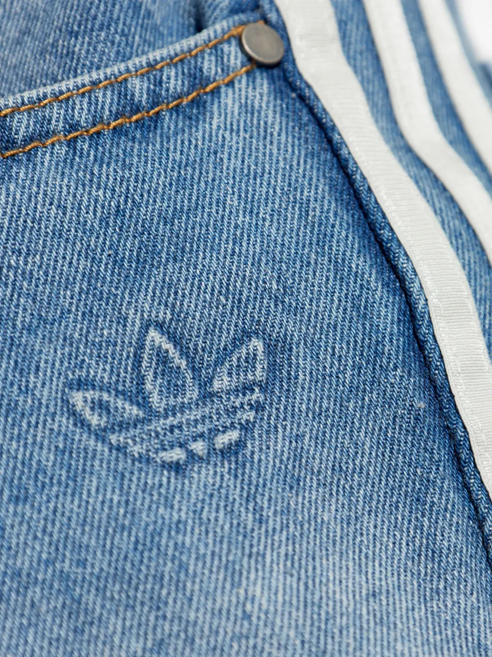 adidas Jeans met wijde pijpen Blauw