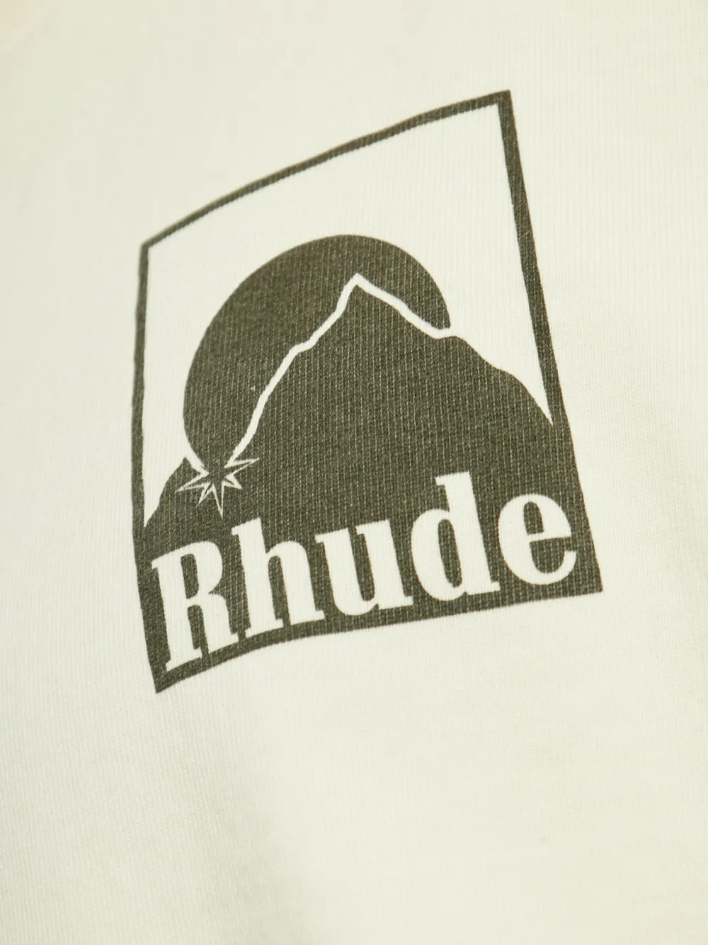 RHUDE T-shirt met logoprint Beige