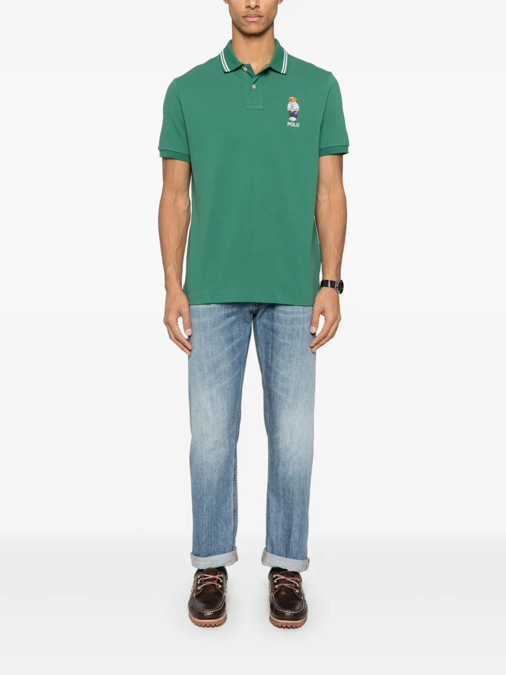 Polo Ralph Lauren Poloshirt met teddybeerprint - Groen