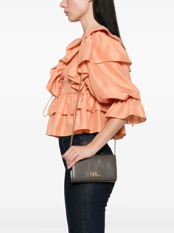 Chloé Iconic Flap Cross Body Bag | Brown | FARFETCH