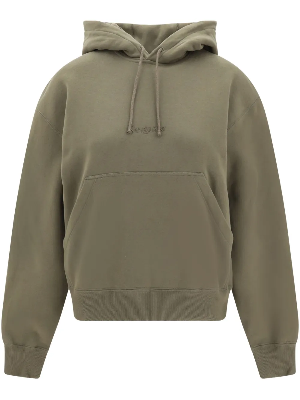 Saint Laurent Hoodie met geborduurd logo Groen