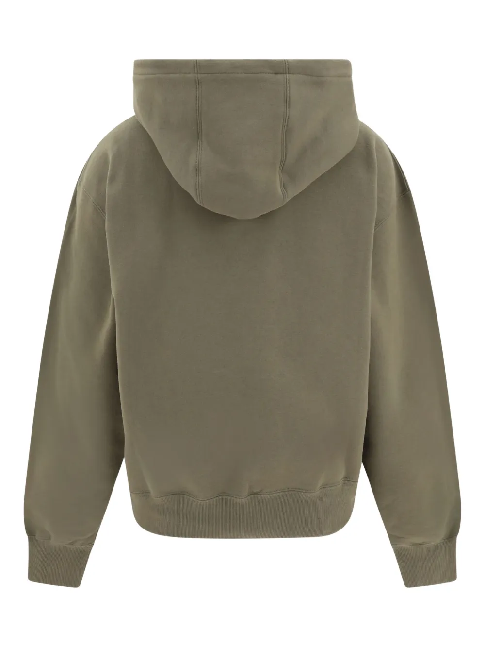 Saint Laurent logo-embroidered hoodie - Groen