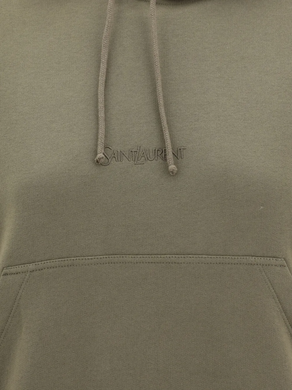 Saint Laurent Hoodie met geborduurd logo Groen