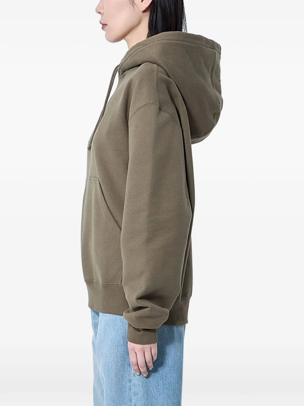  Saint Laurent Logo-embroidered Hoodie - Green 