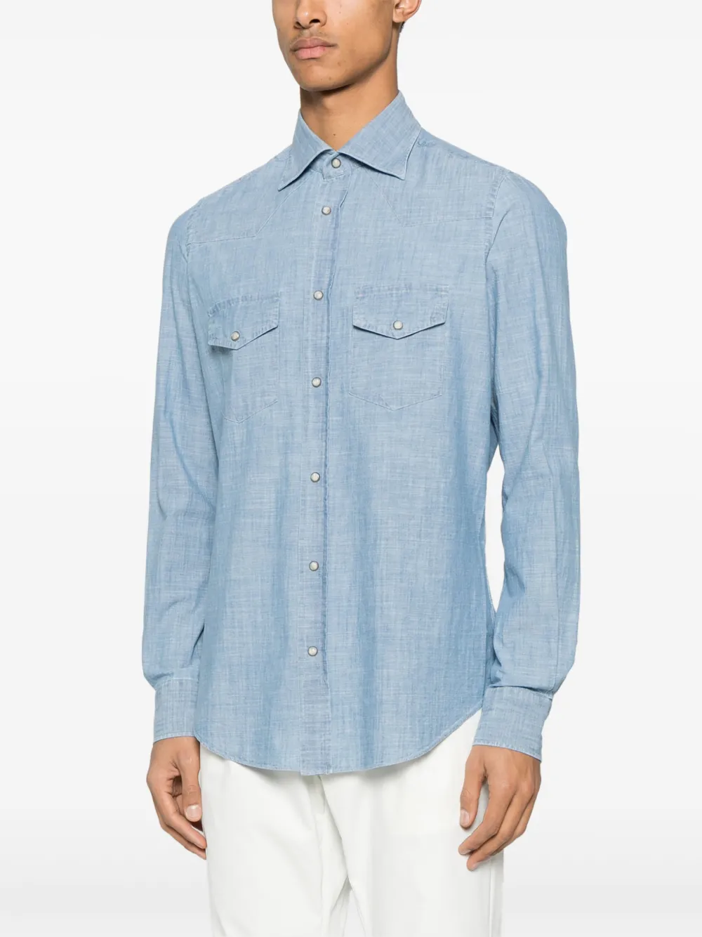Eleventy Katoenen overhemd Blauw
