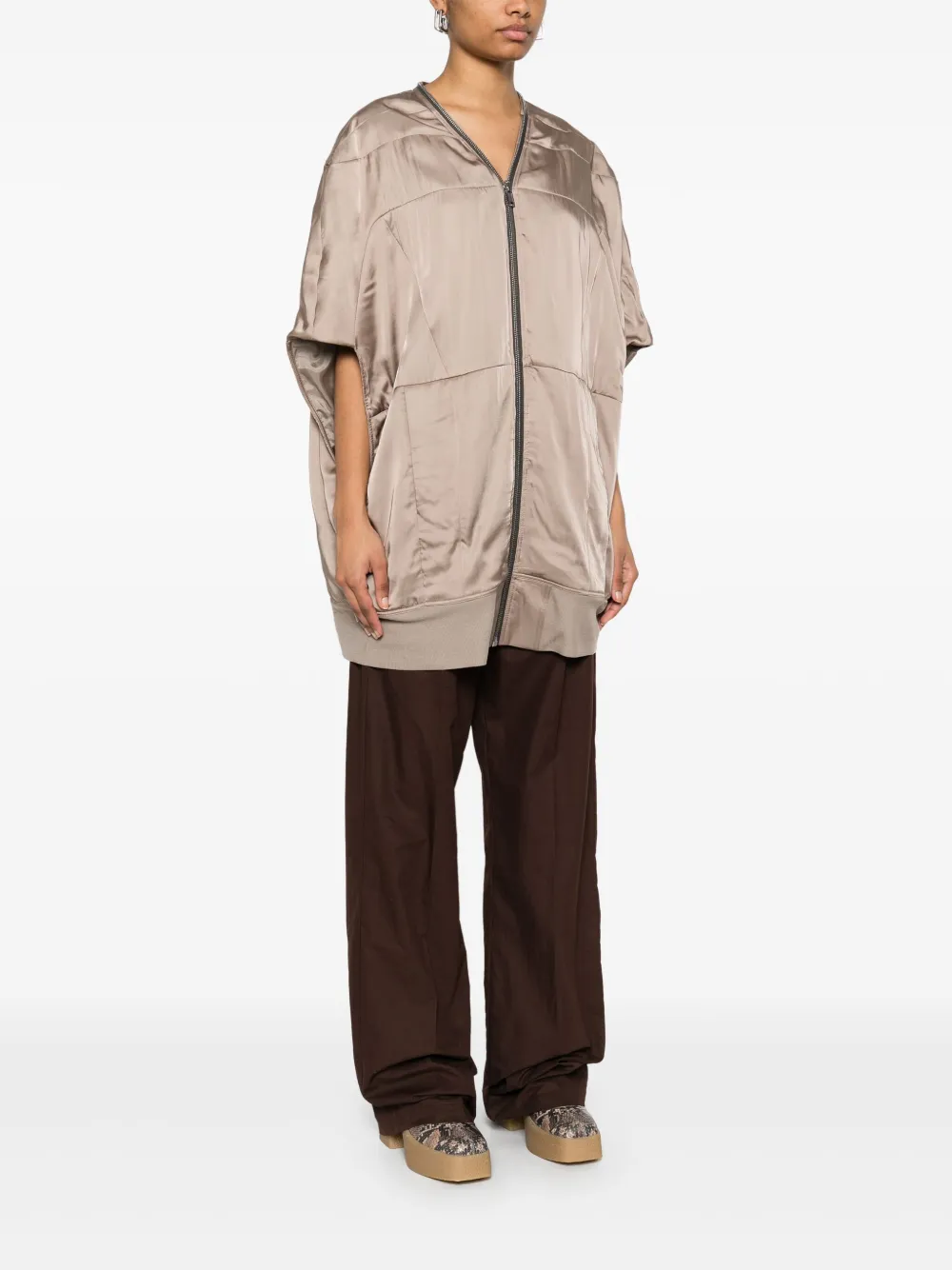 Rick Owens Bodywarmer met gerafelde rand Bruin