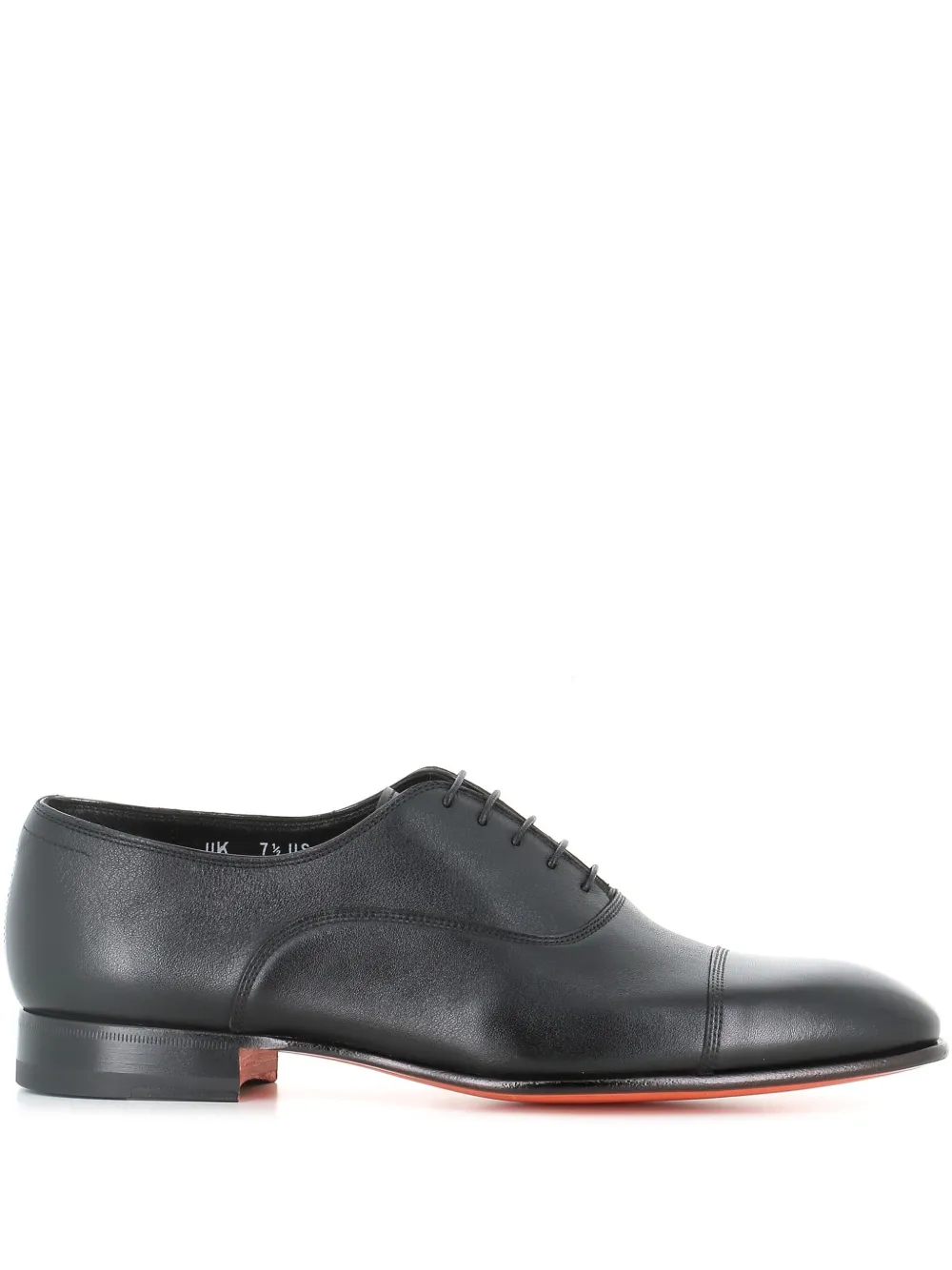 Santoni Leren Oxford schoenen Zwart