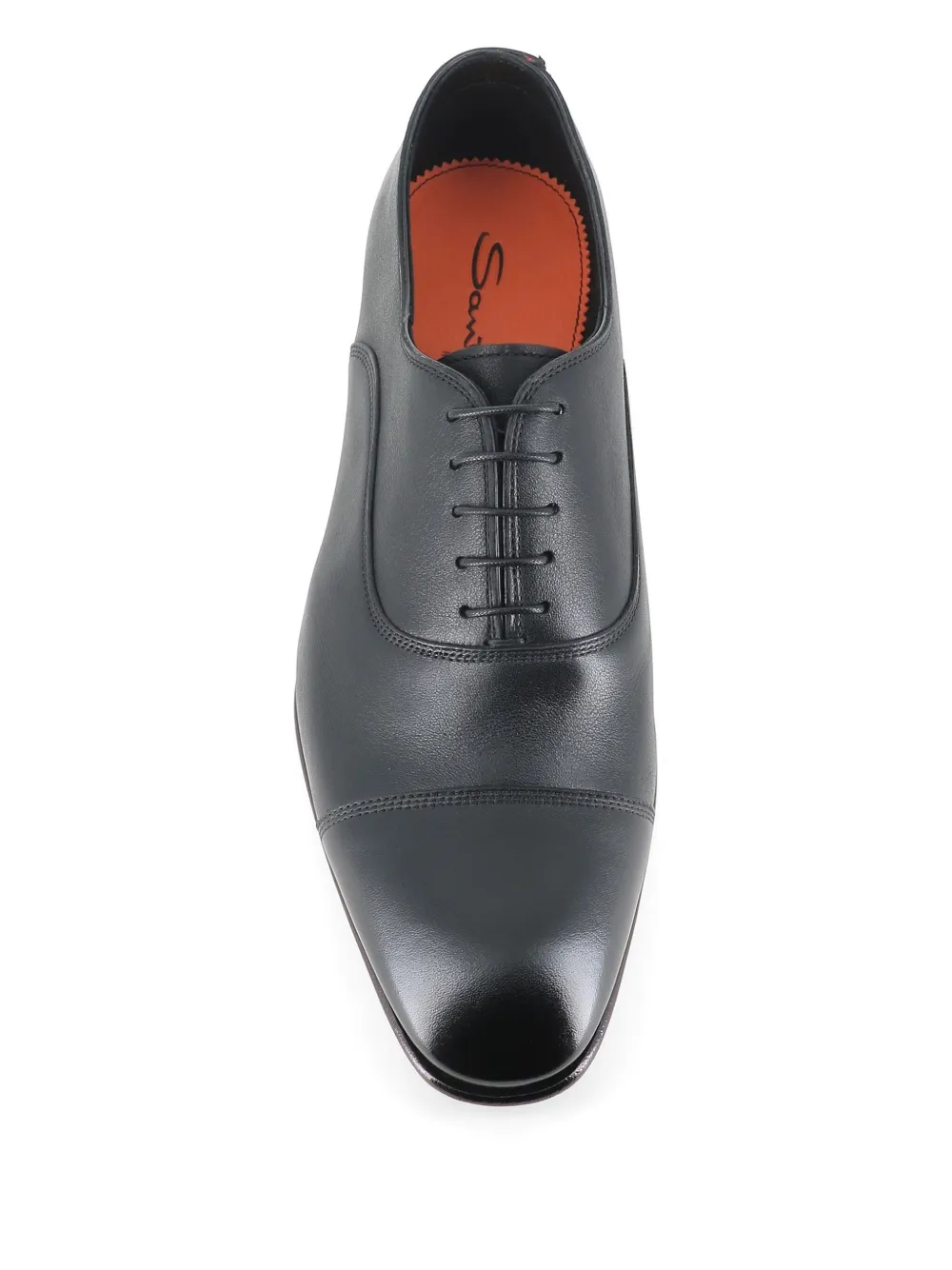 Santoni Leren Oxford schoenen Zwart