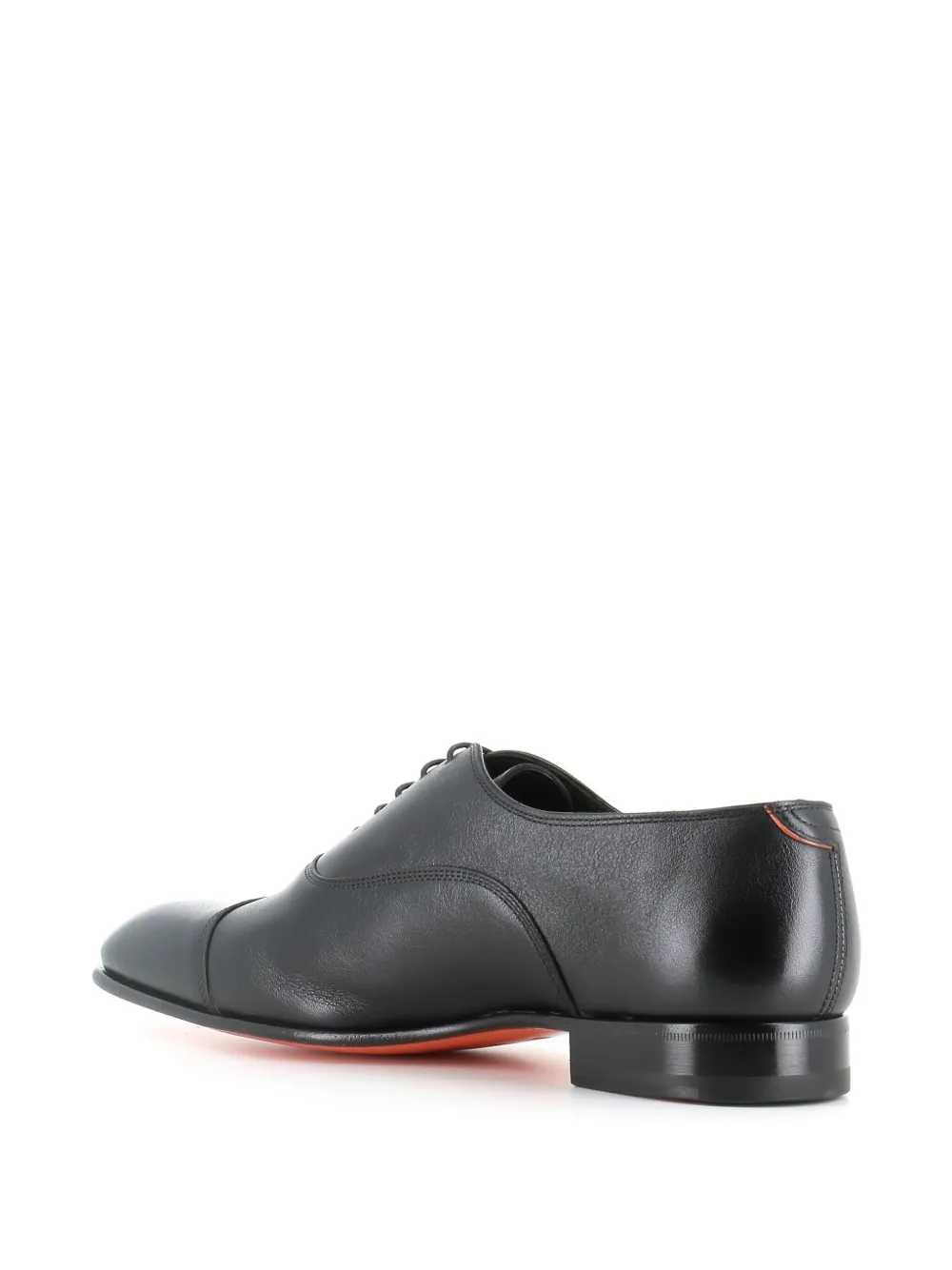 Santoni Leren Oxford schoenen Zwart