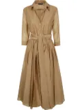 DRHOPE belted midi dress - Brown