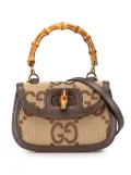 Gucci Pre-Owned 2016-2024 Small Jumbo GG Canvas Bamboo 1947 Top Handle Bag handbag - Brown