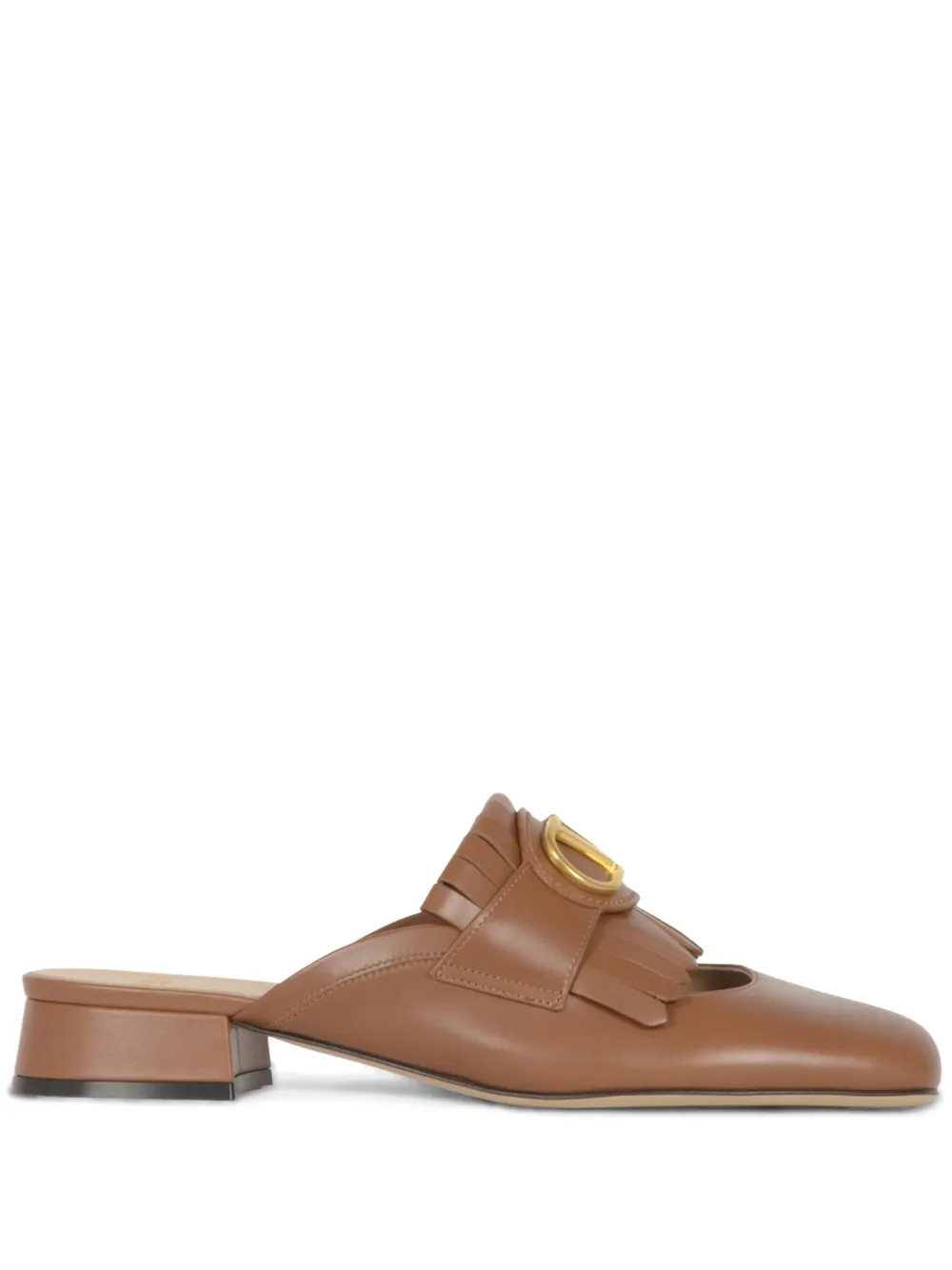 Valentino Garavani VLogo leather mules Brown