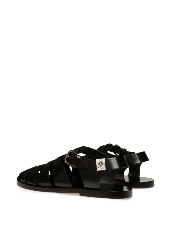 サンダル BALLY Men Sandals Black MSS04JVT003 U901 Bally Glide Leather Sandals | Black | FARFETCH