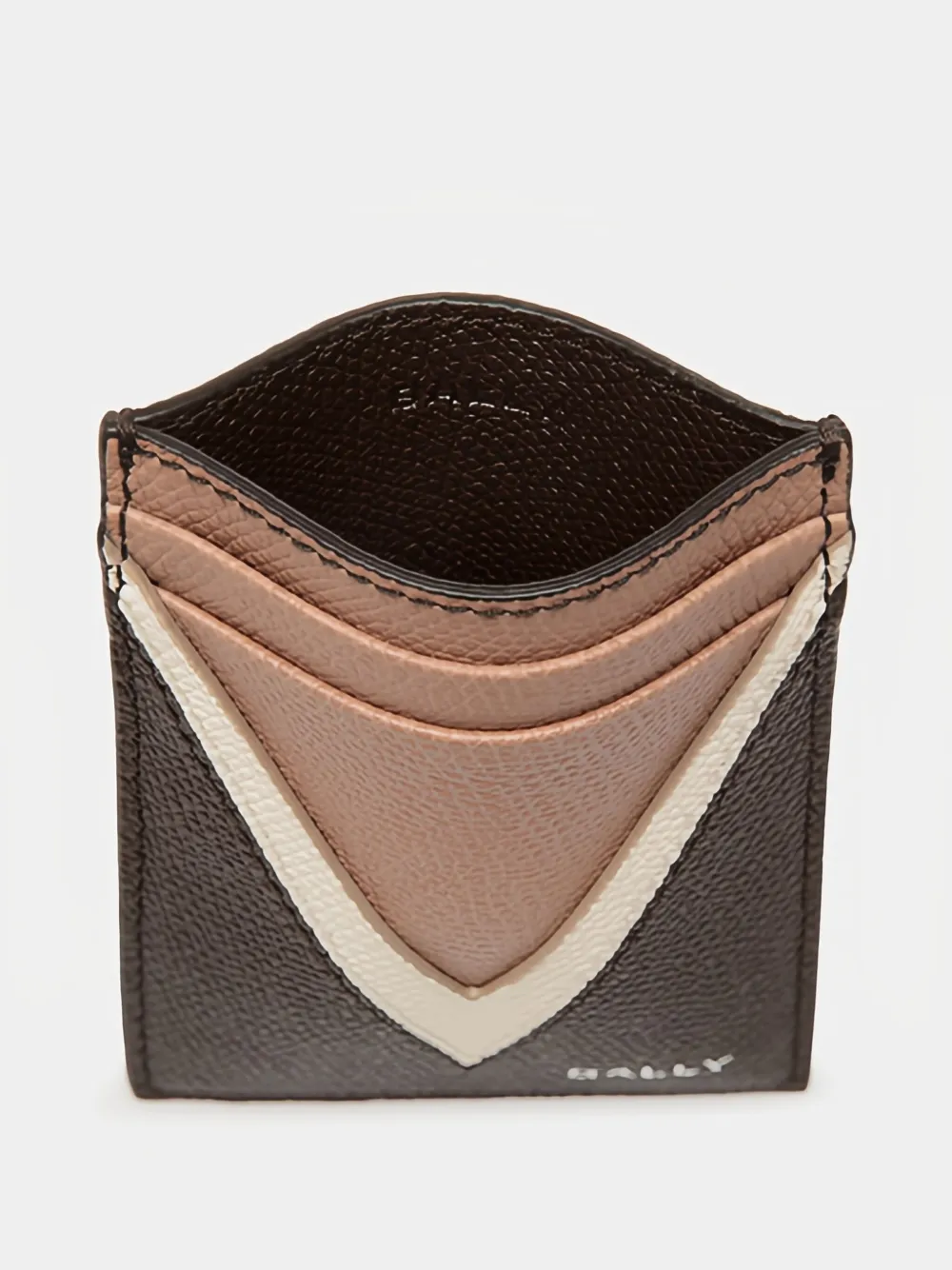 Bally Pasjeshouder met vlag Bruin