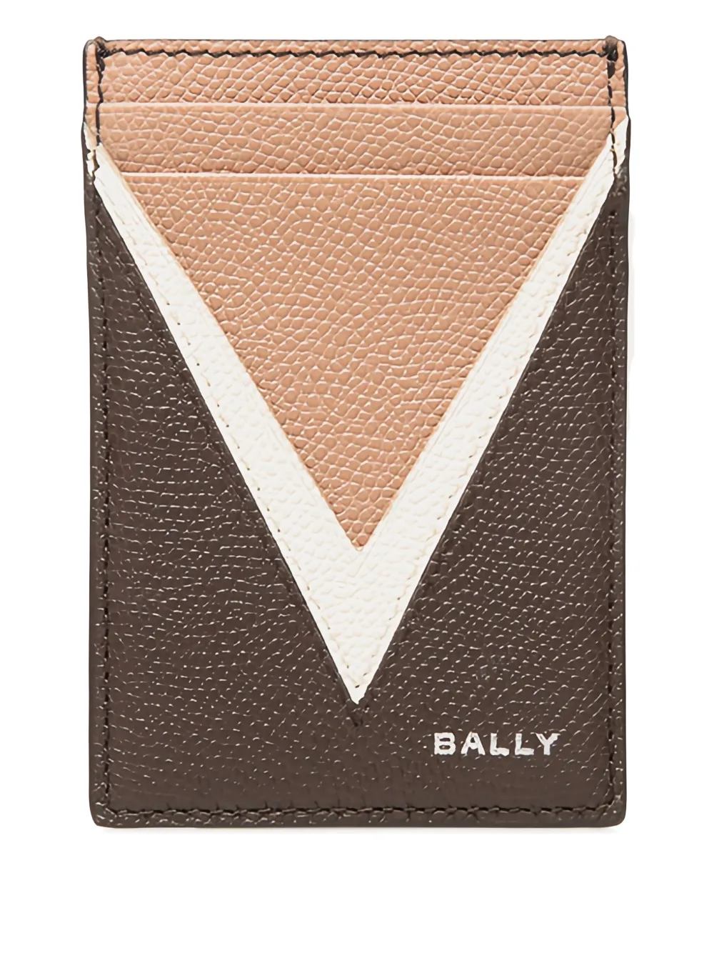 Bally Pasjeshouder met vlag Bruin