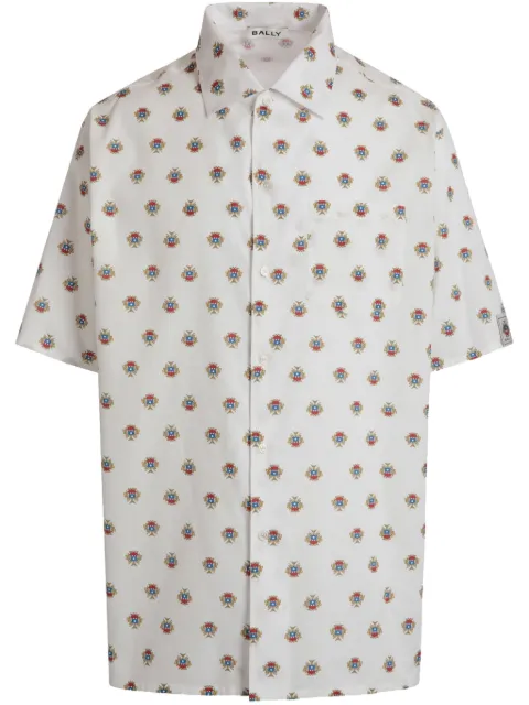 Bally camisa bowling con estampado Bally Crest