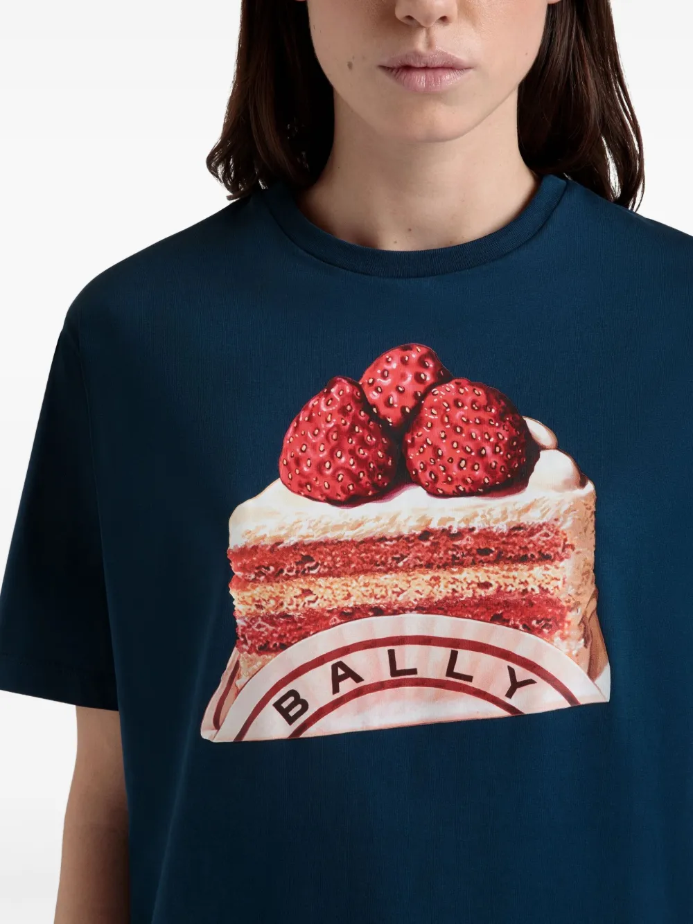 Bally T-shirt met logoprint Blauw