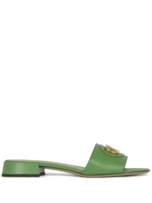 Acne Studios バックル レザーサンダル | ブラック | FARFETCH JP