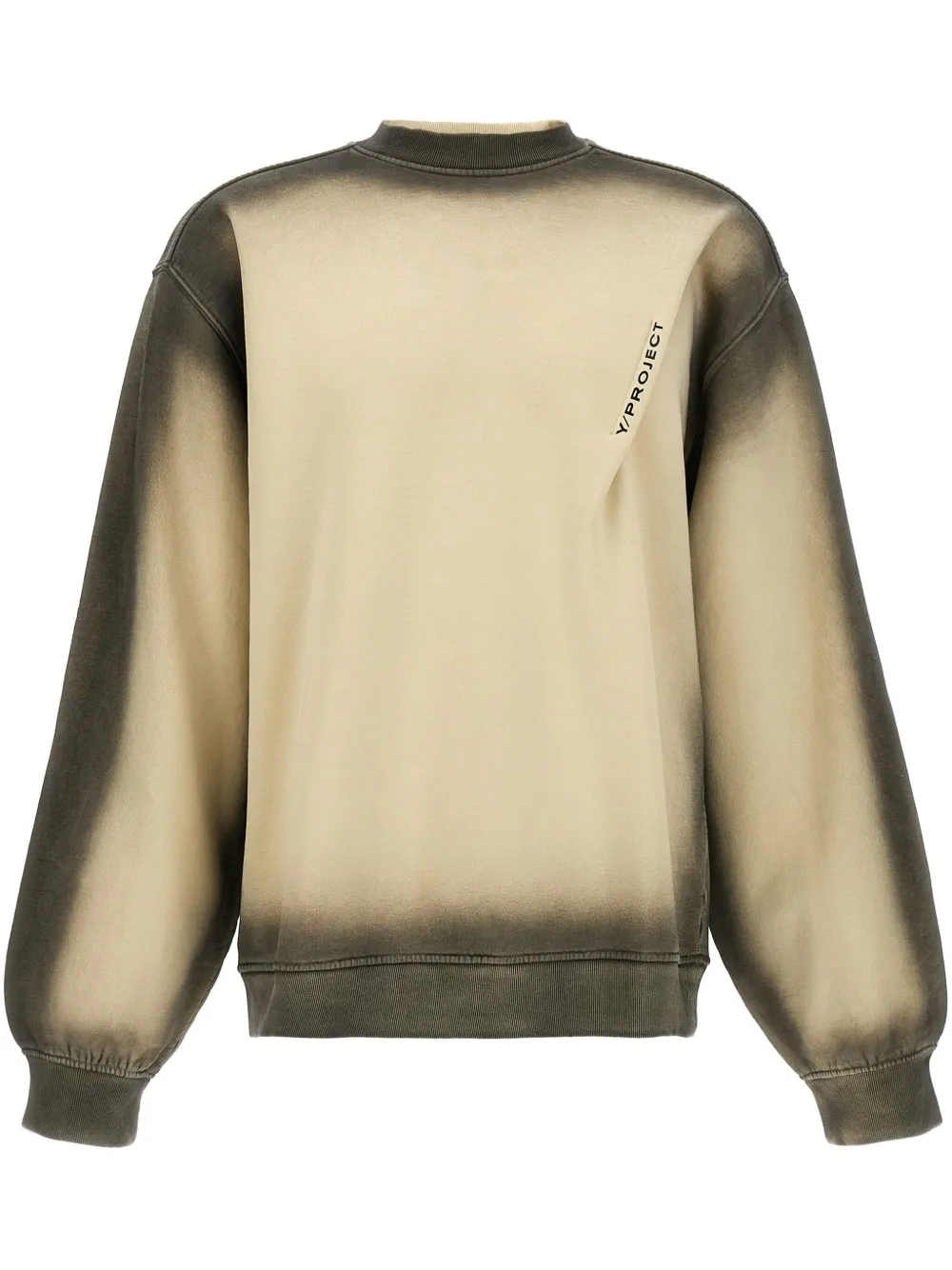 Y Project Sweater met gesmockt logo Beige