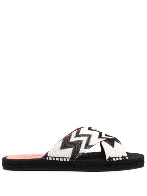 Missoni alpargatas con tiras cruzadas
