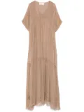 kaos ruched maxi dress - Brown