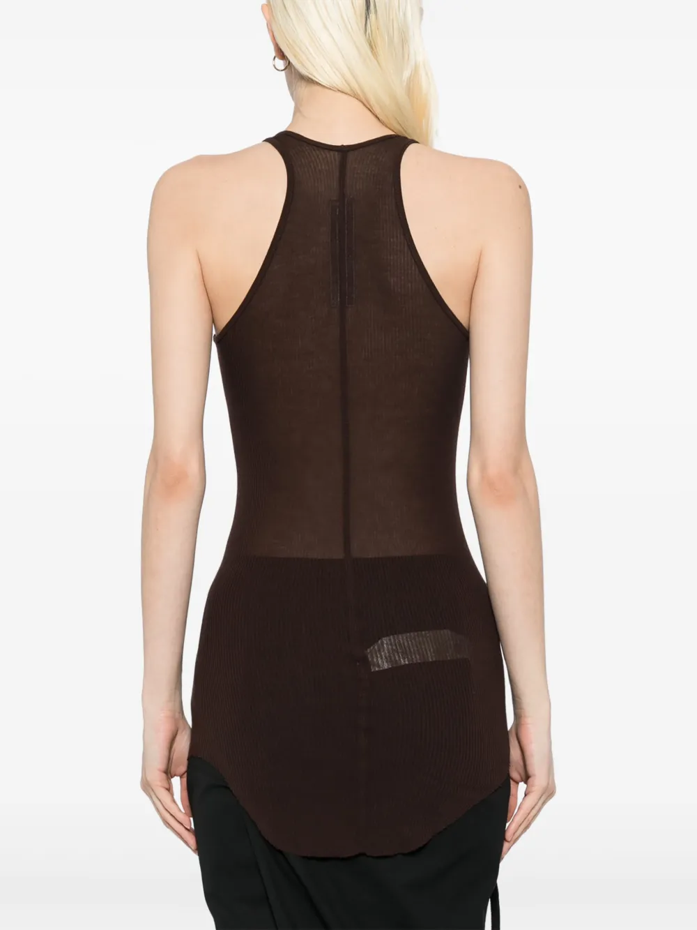 Rick Owens Geribbelde tanktop Beige