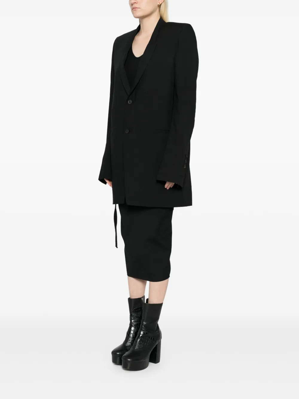 Rick Owens Dirt Tailored blazer Zwart