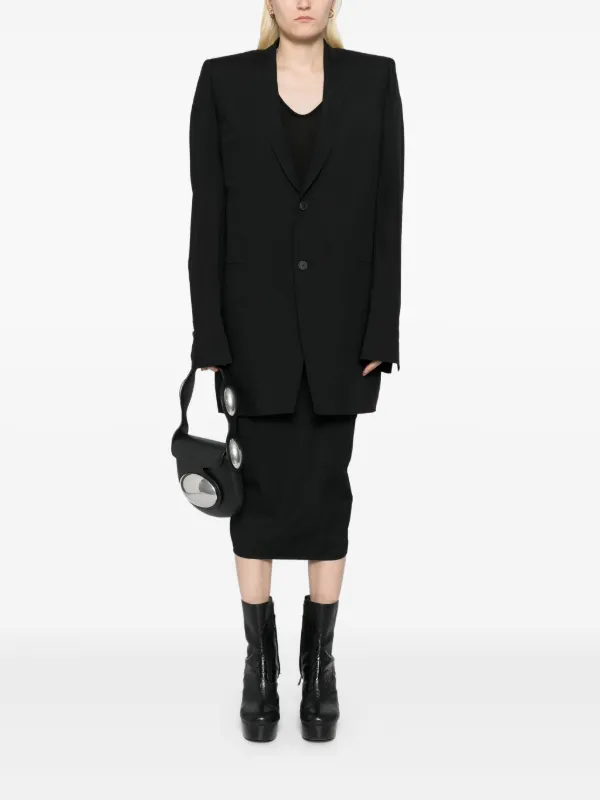 Rick Owens Dirt Tailored ジャケット | ブラック | FARFETCH JP