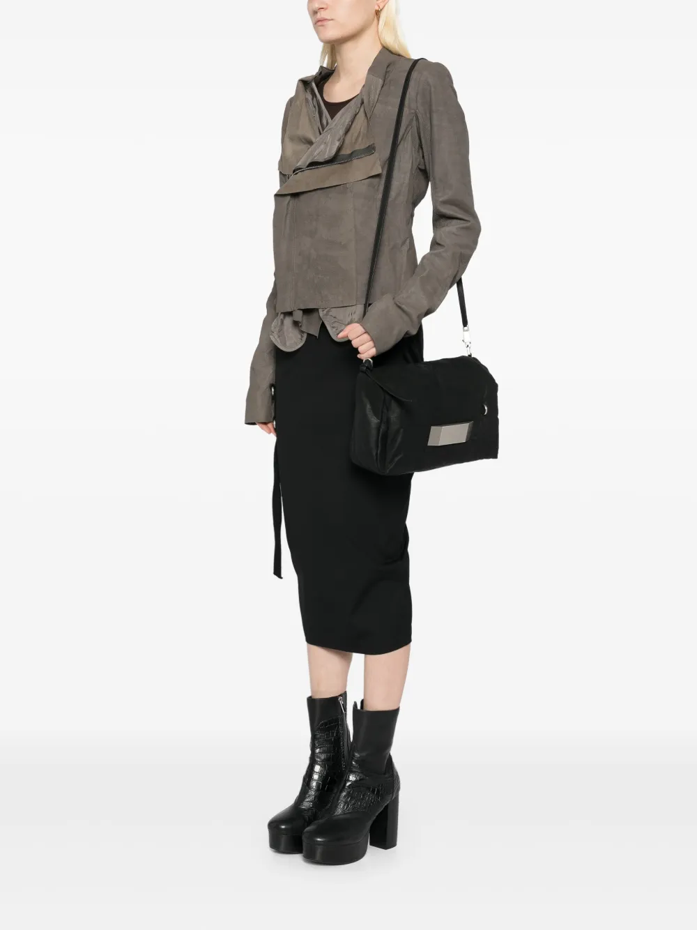Rick Owens Pillow grote Griffin tas Zwart