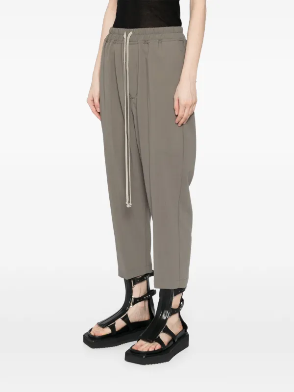 パンツ RICK OWENS DRAWSTRING ASTAIRES CROPPED TROUSERS Rick Owens Drawstring Astaires Cropped Trousers | Grey