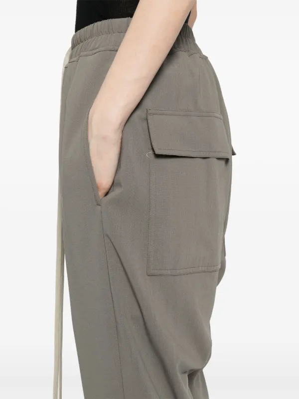 Rick Owens Drawstring Astaires Cropped Trousers | Grey